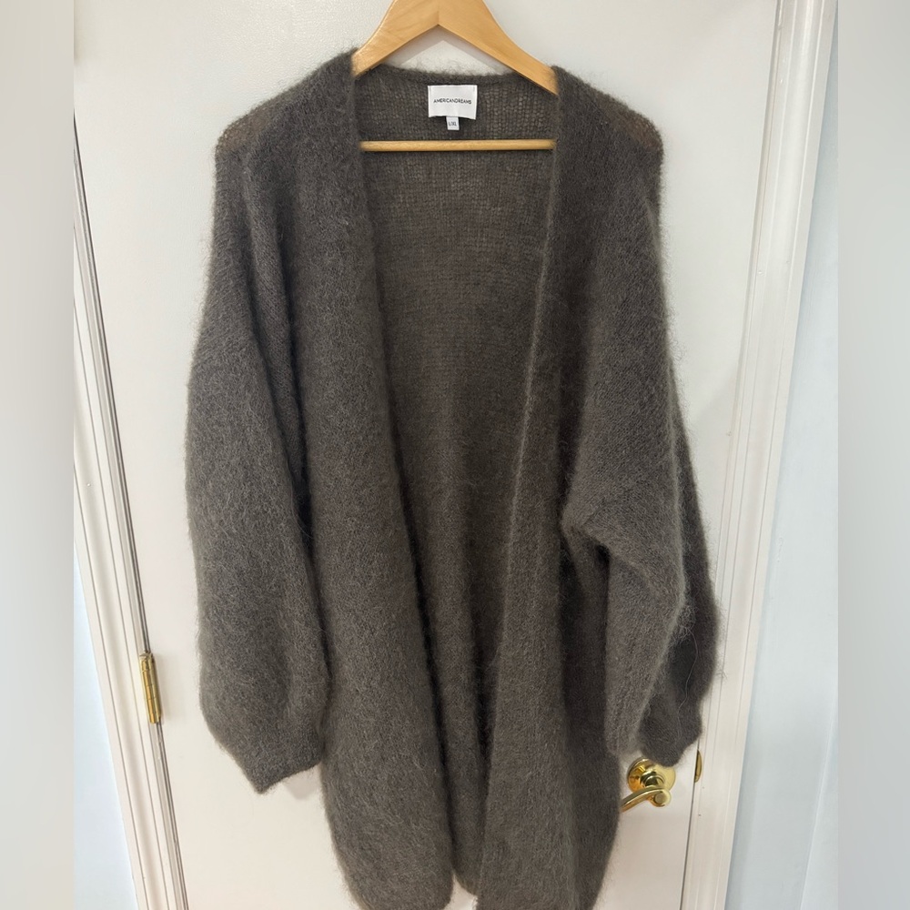 American Dreams Long Mohair Brown Sweater